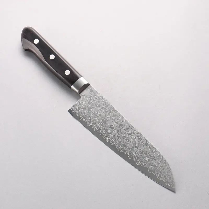 Seisuke Aus10 45-Layer Damascus Santoku Knife – 165Mm Black Pakkawood Handle 1