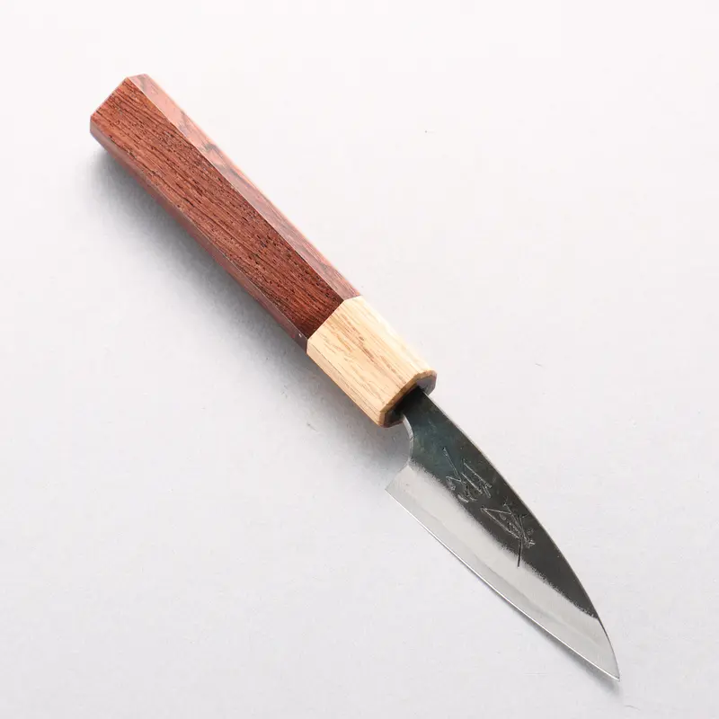 Seisuke Blue Steel #1 Kurouchi Paring Knife – 75Mm With Shitan And Oak Handle 1