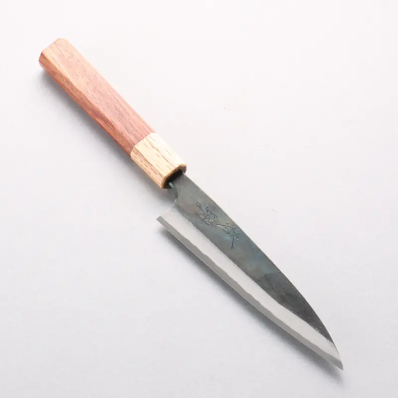 Seisuke Blue Steel #1 Kurouchi Petty Knife – 135Mm With Shitan And Oak Handle 1
