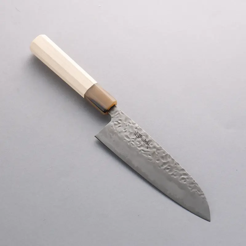 Seisuke Kumo White Steel #1 Hammered Santoku – 165Mm With Magnolia Handle 1