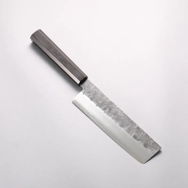 Seisuke Silver Steel #3 Nashiji Nakiri – 165Mm Ebony Wood Handle 1