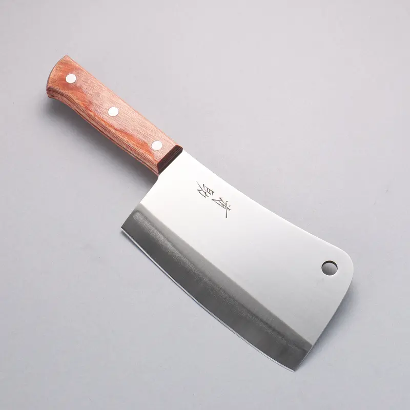 Seisuke Stainless Steel Chopper – 170Mm With Brown Pakkawood Handle 1