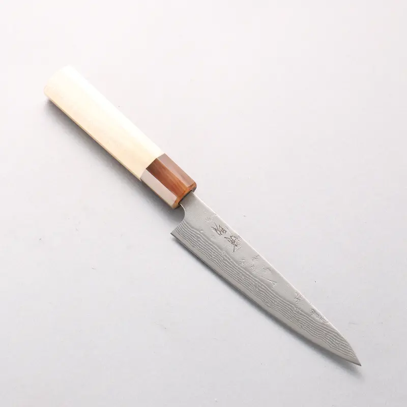 Seisuke Swedish Steel Petty-Utility Knife – 135Mm Damascus Blade, Magnolia Handle 1