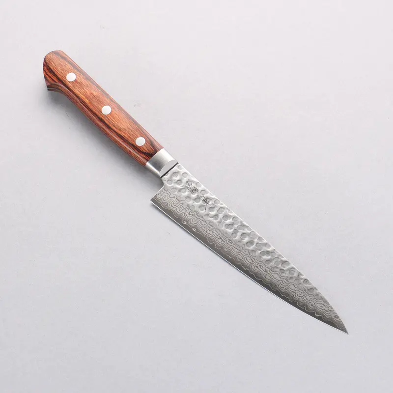 Seisuke Vg-10 Damascus Petty Knife – 135Mm Utility Blade With Mahogany Handle 1