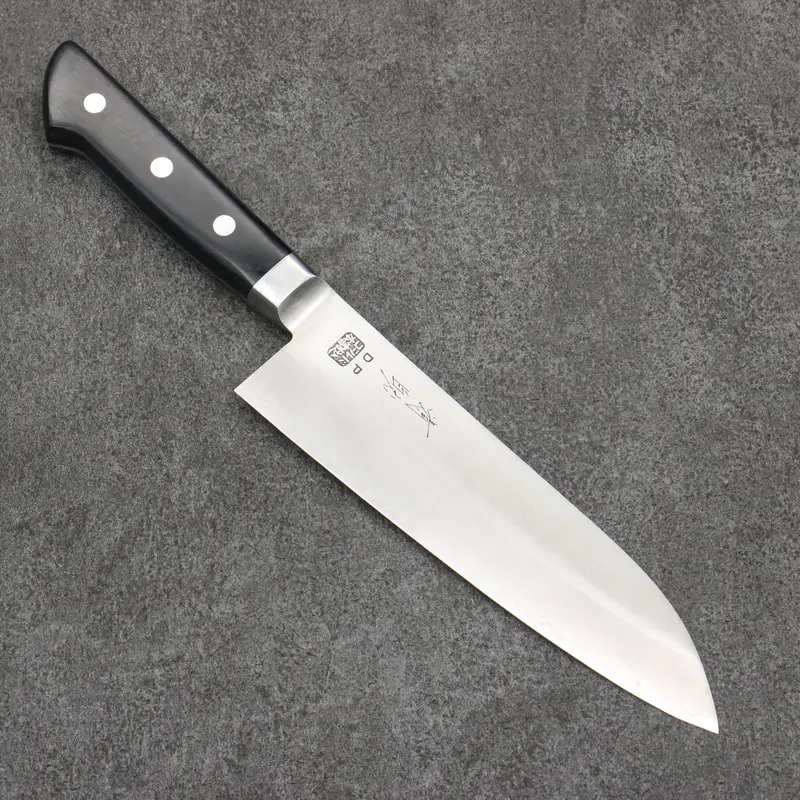 Seisuke Vg1 Migaki Santoku Knife – 165Mm With Black Pakka Wood Handle 1