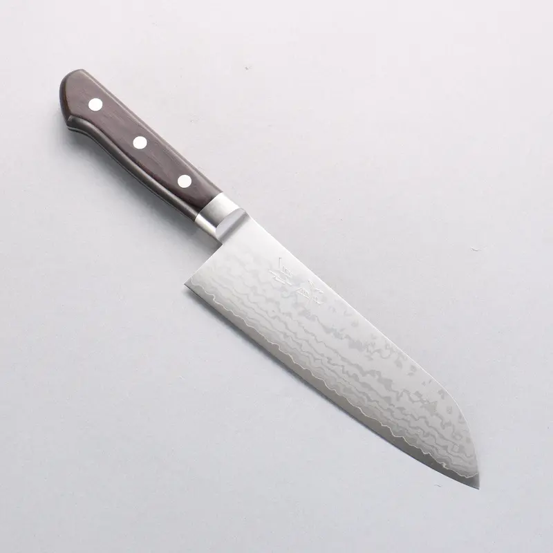 Seisuke Vg10 8-Layer Damascus Santoku – 165Mm With Matte Black Pakka Wood Handle 1