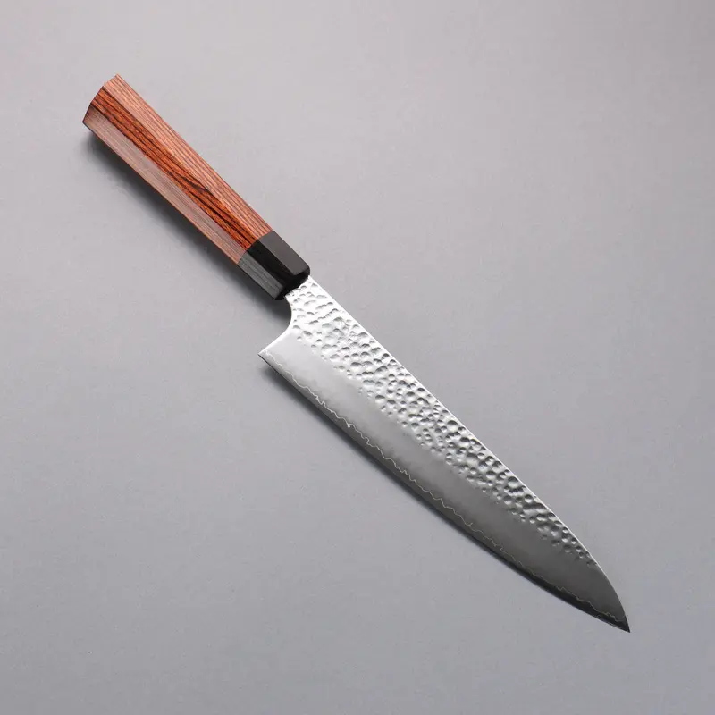Seki Kanetsugu Vg10 Hammered Gyuto Chef Knife – 200Mm With Heptagonal Pakkawood Handle 1