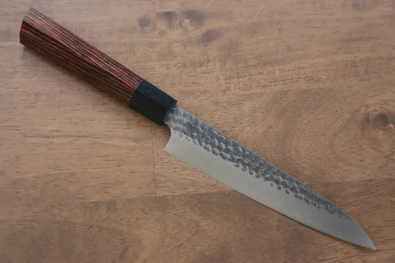 Seki Kanetsugu Vg10 Hammered Petty Knife – 150Mm Utility Blade With Heptagonal Pakkawood Handle 1