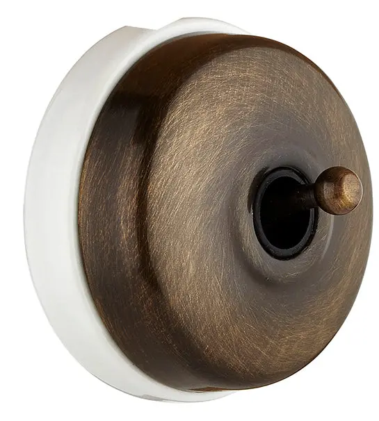 Self-Returning Toggle Switch – Antique Bronze Finish 1