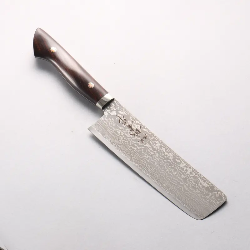 Shigeki Tanaka Amaterasu Sg2 Damascus Nakiri – 165Mm Ironwood Handle 1