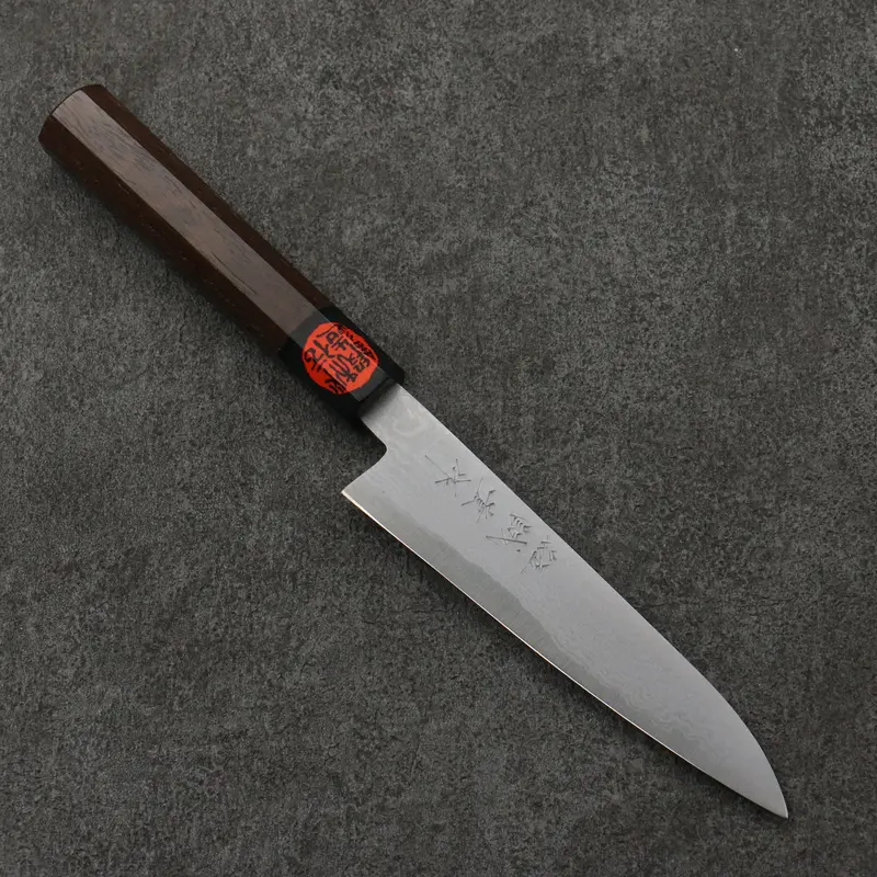 Shigeki Tanaka Blue Steel #2 Damascus Petty Utility – 135Mm Walnut Handle 1