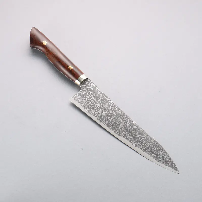 Shigeki Tanaka Gyuto Knife – 210Mm Sg2 Damascus Blade, Ironwood Handle (No Engraving) 1