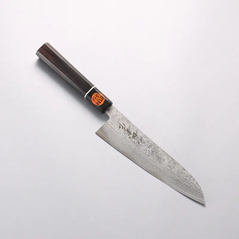 Shigeki Tanaka Habakiri 180Mm Gyuto – Sg2 Damascus Blade, Polished Ebony Wood Handle 1