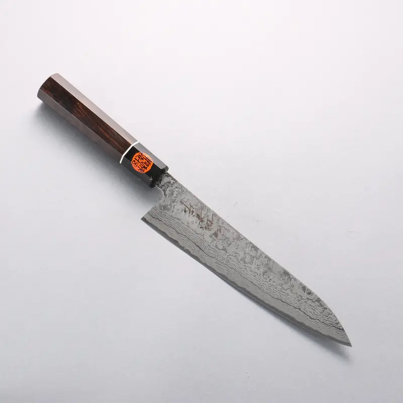 Shigeki Tanaka Habakiri Sg2 Damascus Gyuto Knife – 210Mm, Ebony Wood Handle 1