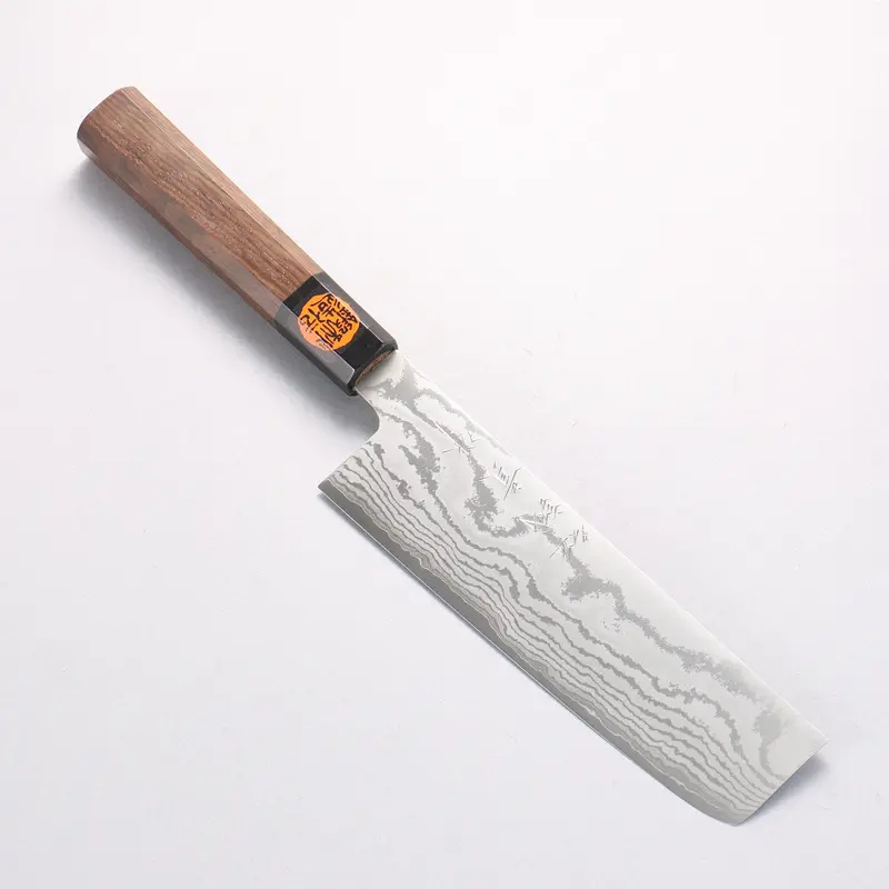 Shigeki Tanaka Vg10 17-Layer Damascus 165Mm Nakiri Knife With Walnut Handle 1