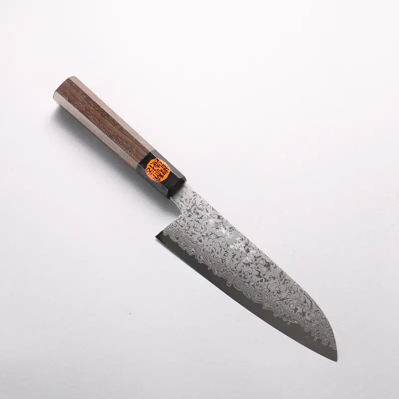 Shigeki Tanaka Vg10 17-Layer Damascus Santoku – 165Mm Walnut Handle 1