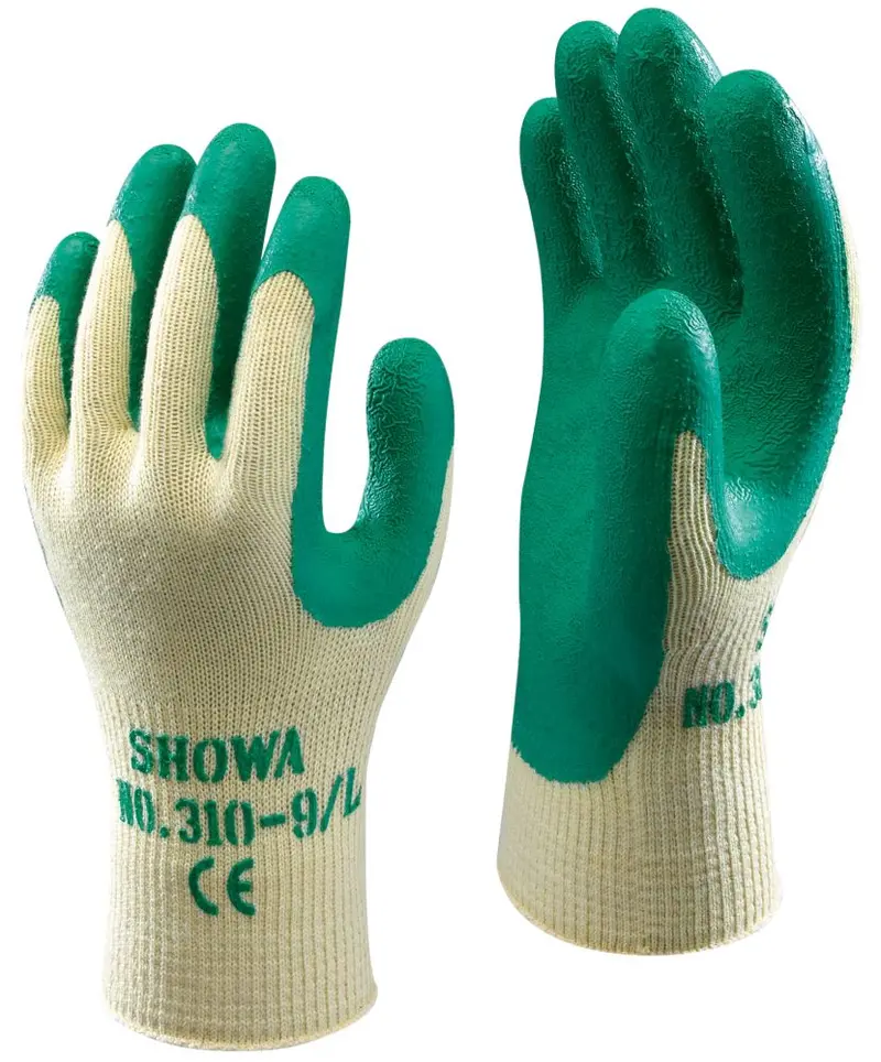 Showa 310 Green Latex-Grip Work Gloves – X-Large 1