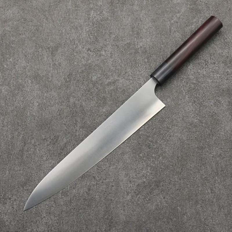 Shungo Ogata Sg2 Migaki Sujihiki 240Mm – Sleek Filleting Knife With Rosewood Handle And Black Pakka Wood Ferrule 1