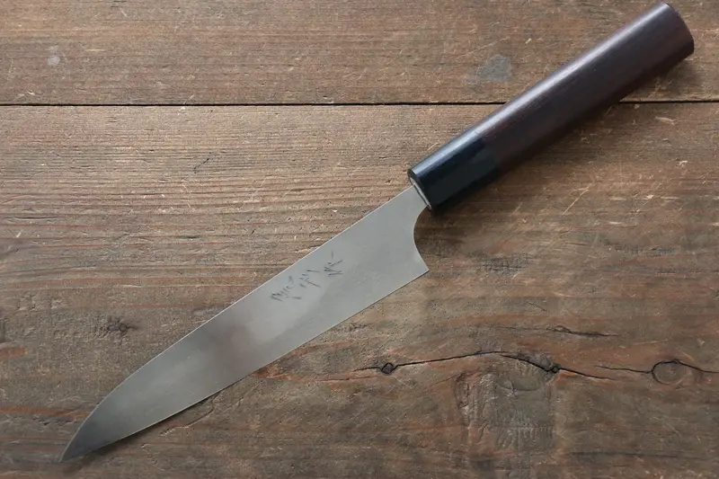 Shungo Ogata Silver Steel #3 Damascus Petty Knife – 150Mm With Shitan Handle 1