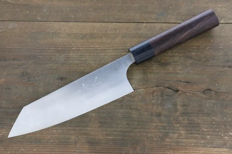 Shungo Ogata White #2 Steel Damascus 165Mm Bunka Knife With Shitan Handle 1