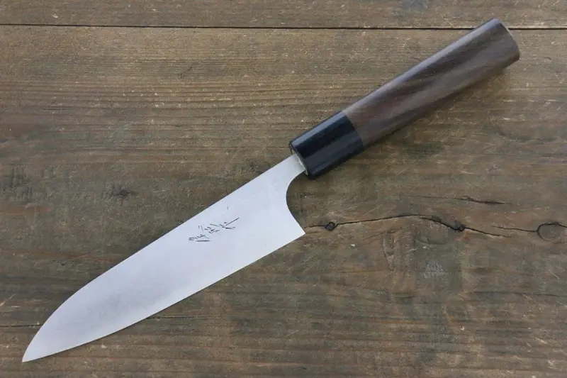 Shungo Ogata White Steel #2 Damascus Petty Knife – 135Mm With Shitan Handle 1