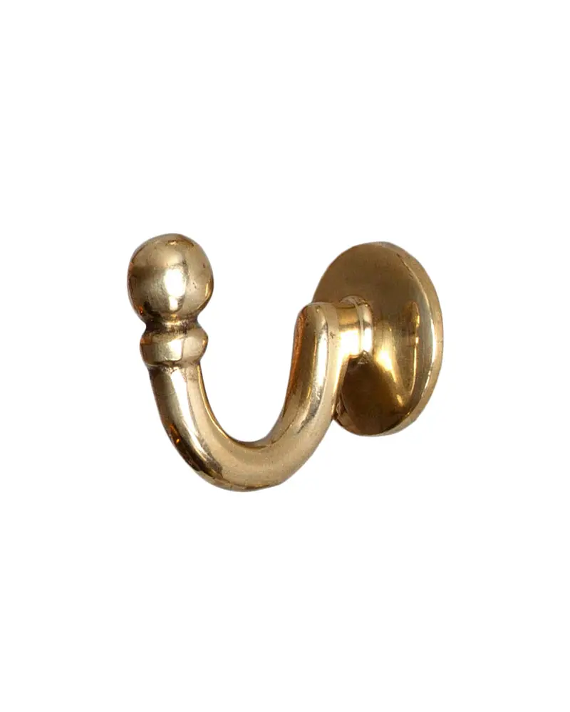 Single Hook In Brushed Brass Finish 1