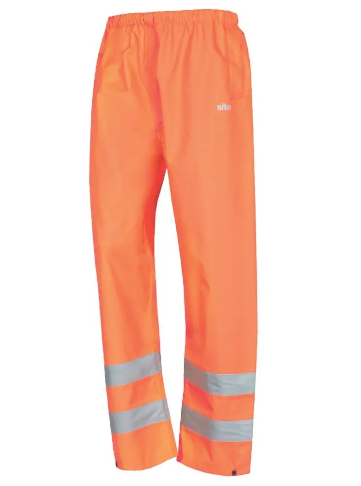 Site Huske Orange Hi-Vis Elastic-Waist Over Trousers – Medium 1