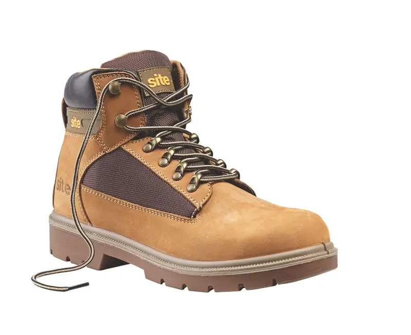 Site Quartz S1 P Honey-Colored Safety Boots – Size 44 1