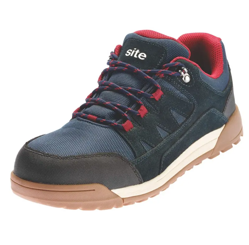 Site Scoria Impact-Resistant S1P Safety Shoes – Navy & Red, Size 47 1
