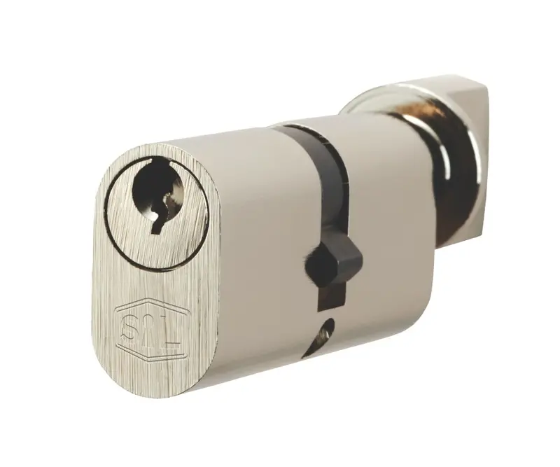 Smith & Locke 5-Pin Oval Cylinder And Turn – 35-35Mm (70Mm Total), Nickel Finish 1