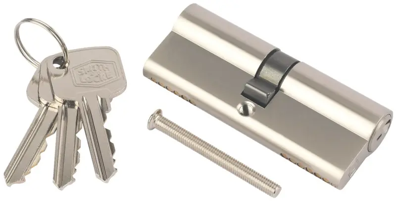 Smith & Locke 6-Pin Euro Cylinder Lock – 90Mm Total Length (40/50Mm Split), Nickel Finish 1