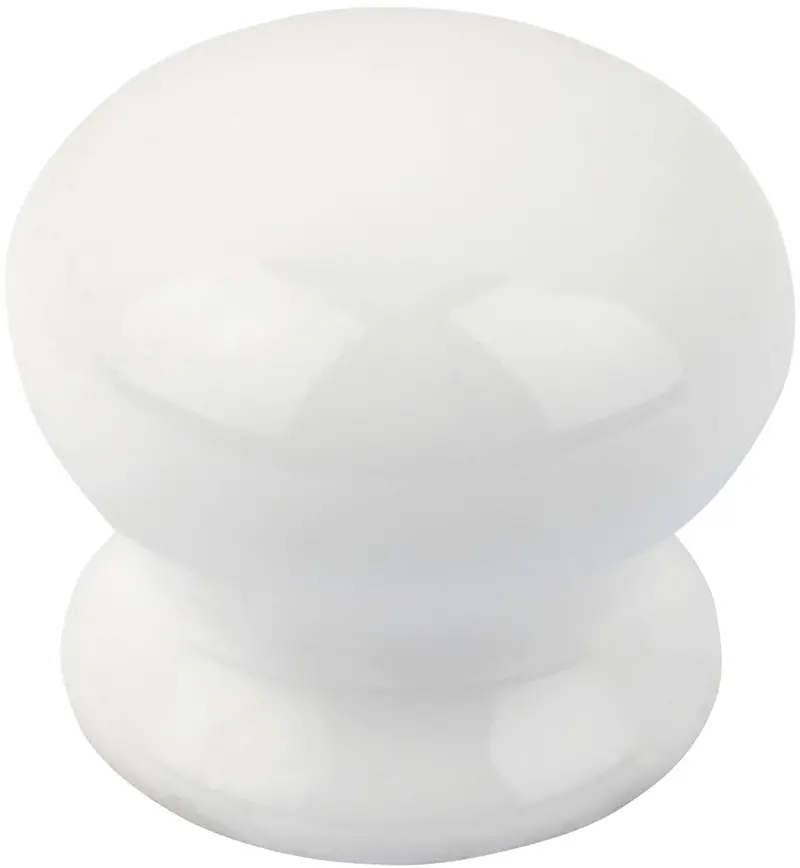 Smith & Locke Classic White Porcelain Cabinet Knobs – 38Mm Vintage-Style Door Hardware (2-Pack) 1