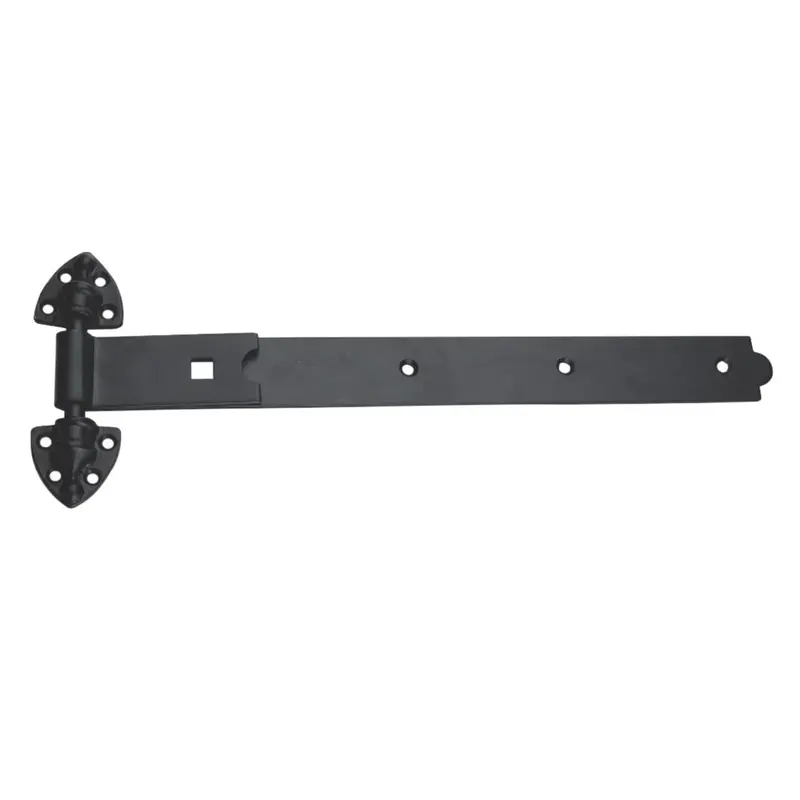 Smith & Locke Heavy-Duty Reversible Straight Gate Hinges – 183Mm X 508Mm, Black Powder-Coated (2-Pack) 1