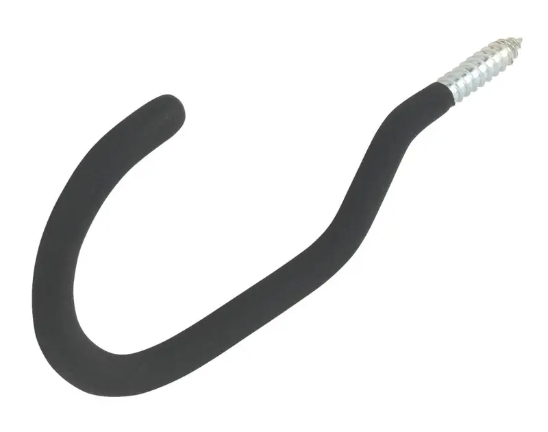 Smith & Locke Heavy-Duty Round Anti-Slip Storage Hook – Black, 85 × 220 Mm, Screw-In 1