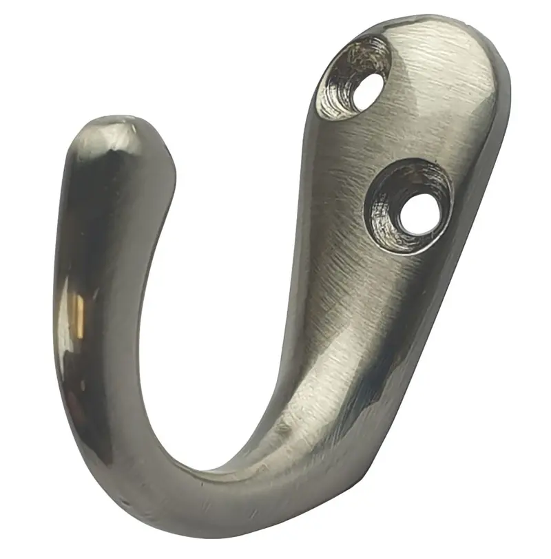 Smith & Locke Satin Nickel Robe Hooks – 48 Mm, 5-Pack 1