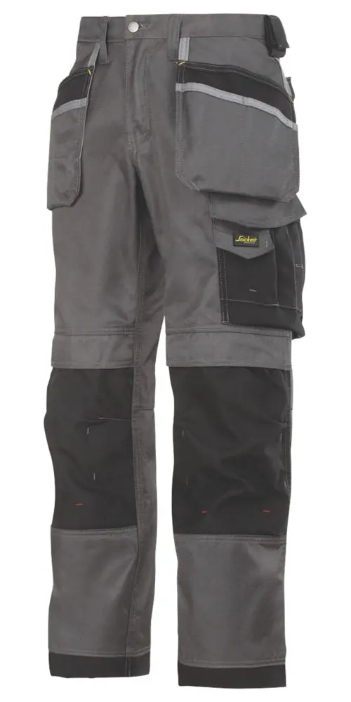 Snickers Duratwill 3212 Holster Trousers – Grey/Black, Size 40 × 81 Cm 1