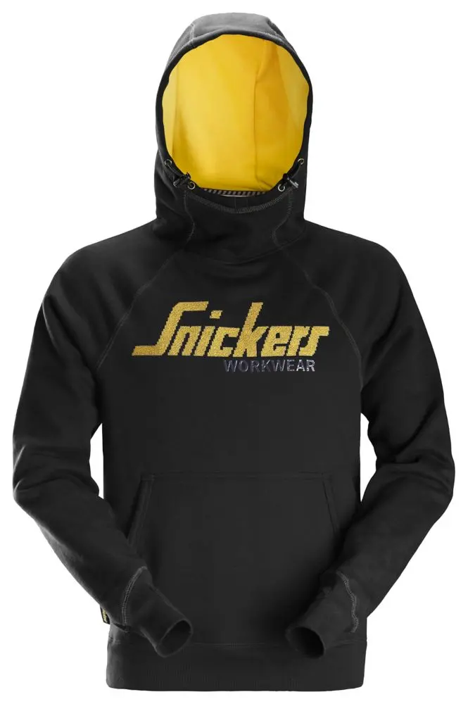 Snickers Logo Hoodie With Reflective Accents – Black/Yellow, Medium 1