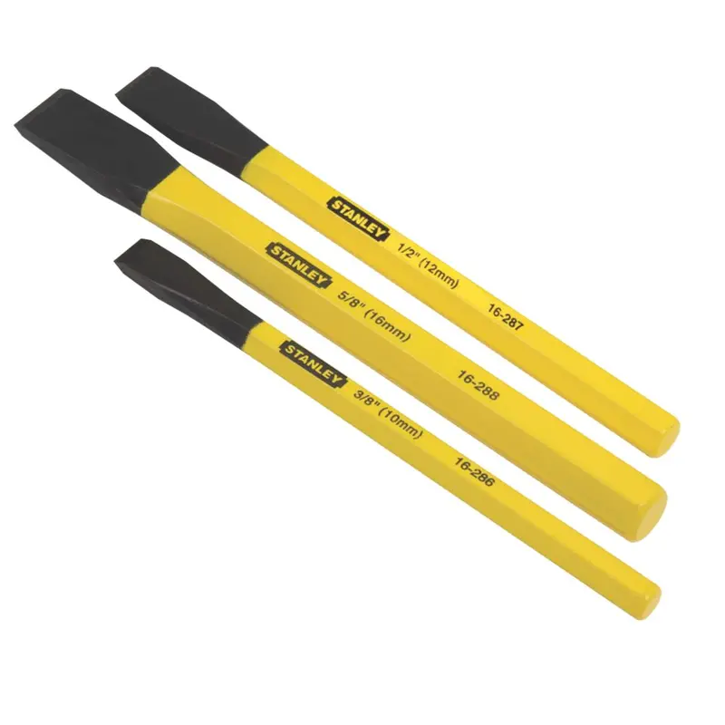 Stanley Cold Chisel Set – 3-Piece Forged Steel Striking Tools 1