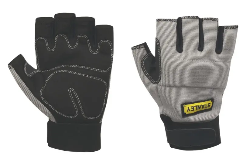 Stanley Performance Fingerless Work Gloves – Grey, Large 1
