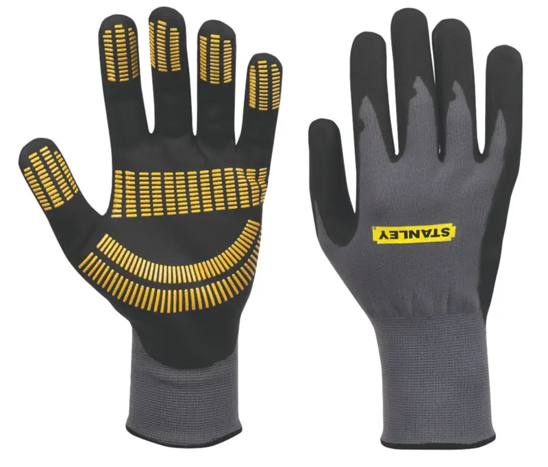 Stanley Razor Gripper Work Gloves – Grey, Medium 1