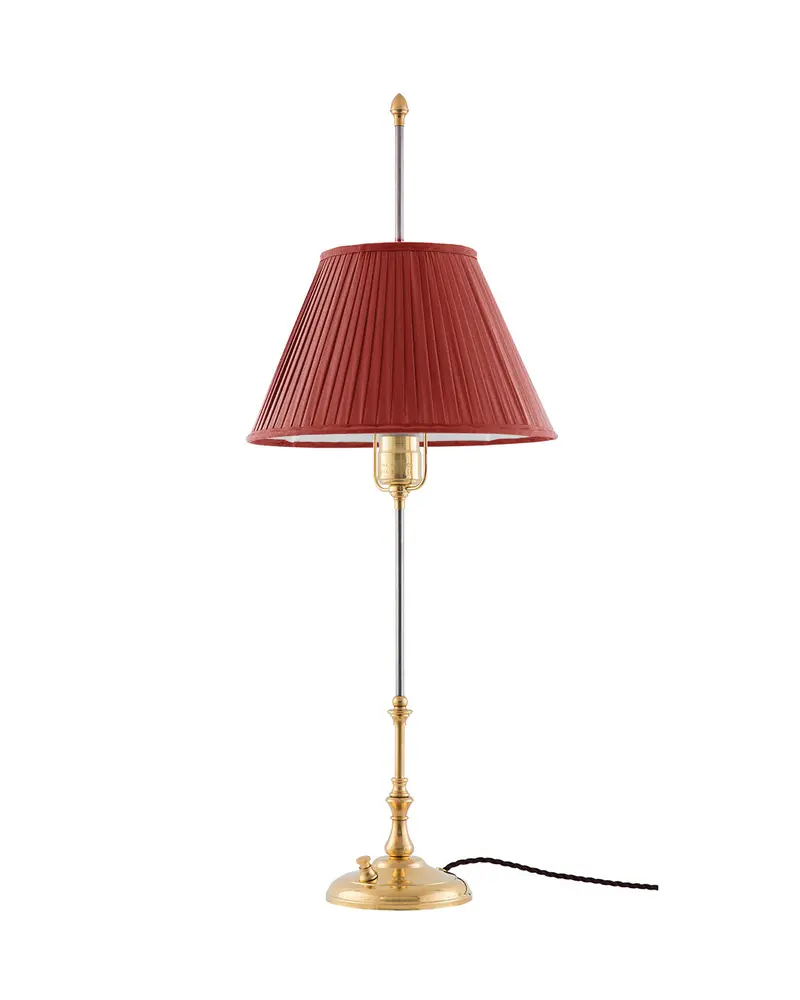 Stiernstedt Table Lamp In Brass With Red Shade 1