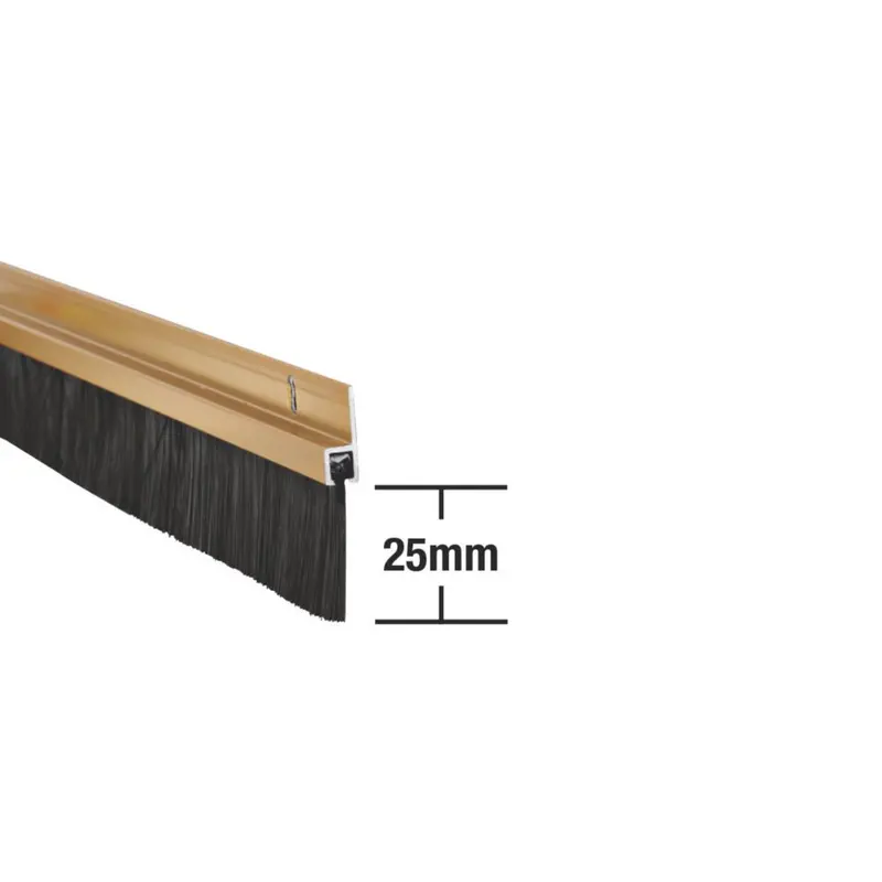 Stormguard Gold Anodised Brush Door Seal – 0.91M Length 1