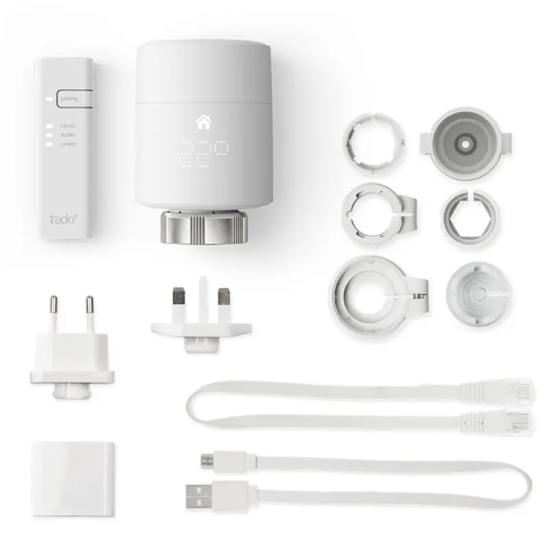 Tado Chrome-Trimmed Smart Thermostatic Radiator Head V3+ Starter Kit 1