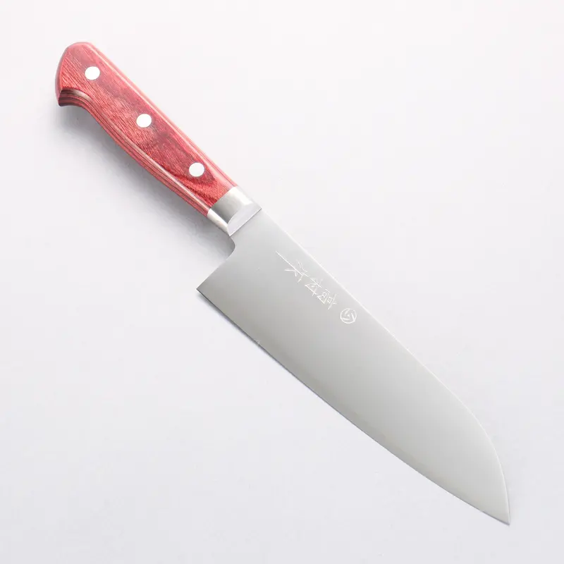 Takamura Sg2 Santoku Knife – 170Mm Versatile Kitchen Blade, Red Pakkawood Handle 1