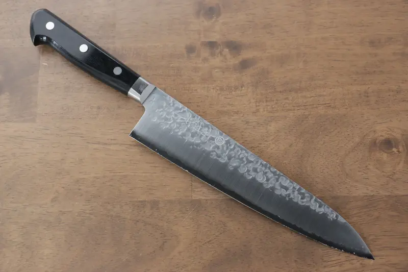 Takamura Vg-10 Hammered 210Mm Gyuto Chef Knife With Black Pakka Wood Handle 1