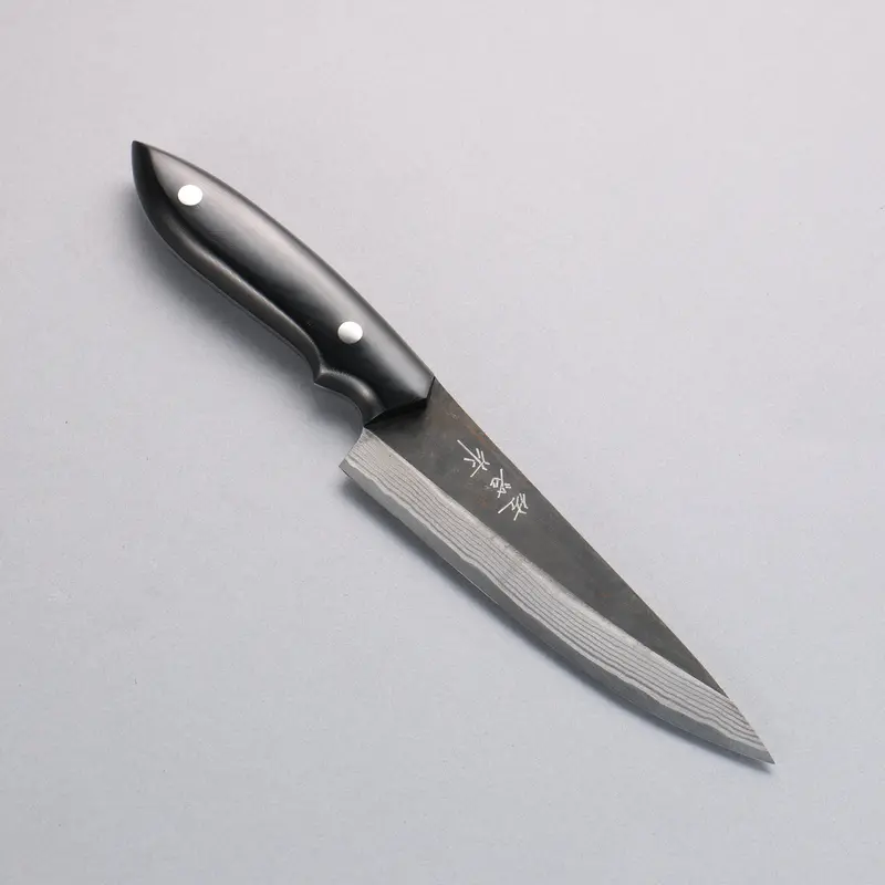 Takeshi Saji Blue Super Steel Petty-Utility Knife – 130Mm, Black Micarta Handle 1