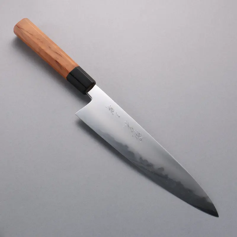 Tessen By Tanaka Tamahagane Mirrored Gyuto – 240Mm With Wild Cherry Handle 1