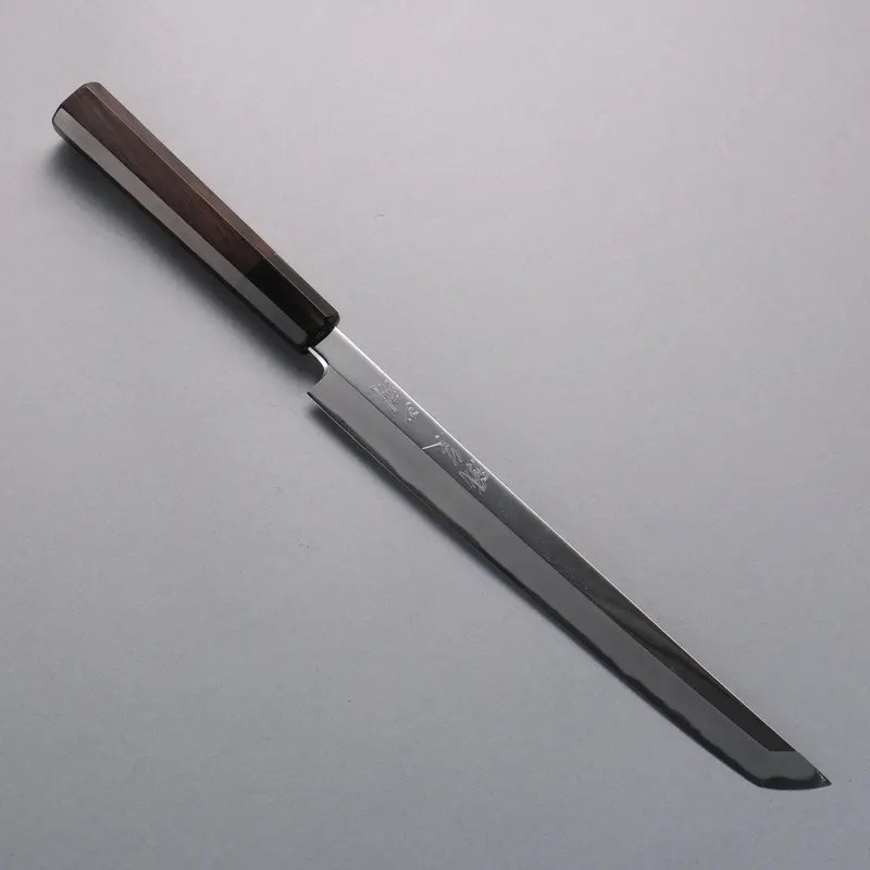Tessen By Tanaka Tamahagane Sakimaru Yanagiba – 240Mm Mirrored Finish, Ebony Handle & Sheath 1