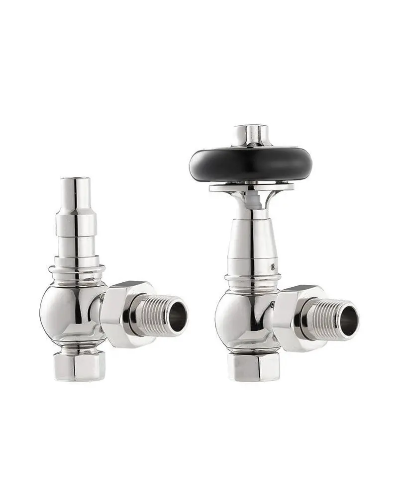 Thermostatic Radiator Valve – Kensington Design In Chrome And Wood 1
