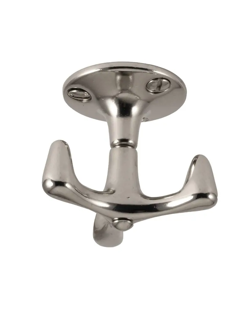 Three-Arm Swivel Anchor Hook – Nickel-Plated Multi-Directional Hanger 1